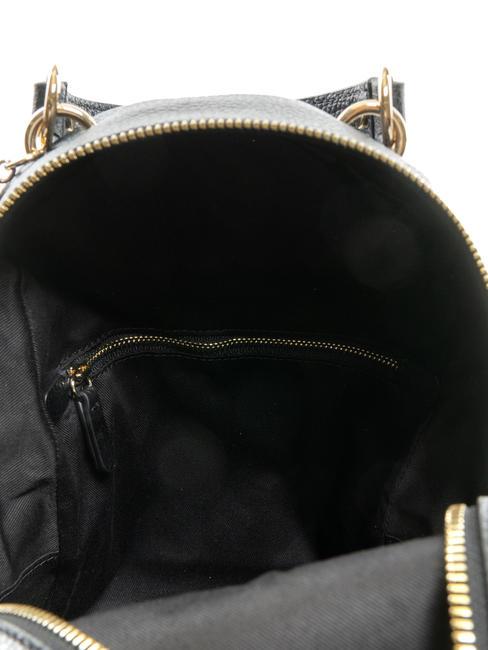 ALPHA Mochila de piel texturizada negro - Bolsos Mujer