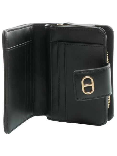 T OVAL Cartera peque&ntilde;a con cremallera alrededor negro - Carteras Mujer