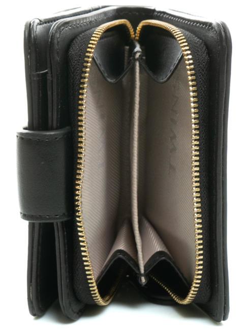 T OVAL Cartera peque&ntilde;a con cremallera alrededor negro - Carteras Mujer