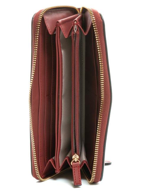 T OVAL Cartera con cremallera alrededor rojo fuego - Carteras Mujer
