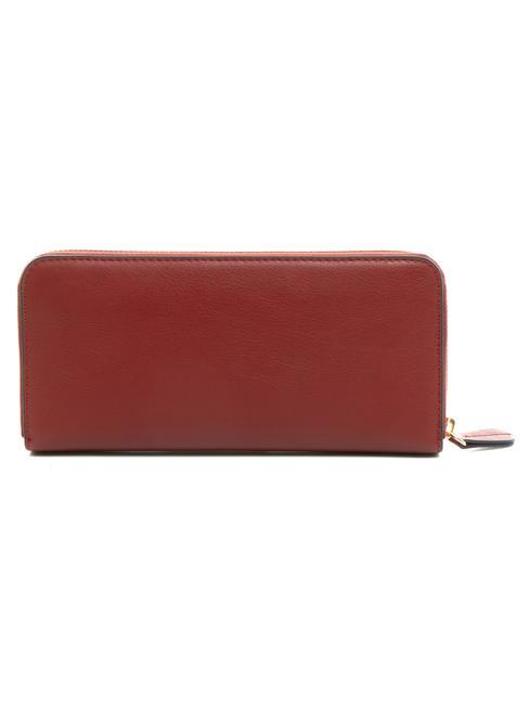 T OVAL Cartera con cremallera alrededor rojo fuego - Carteras Mujer