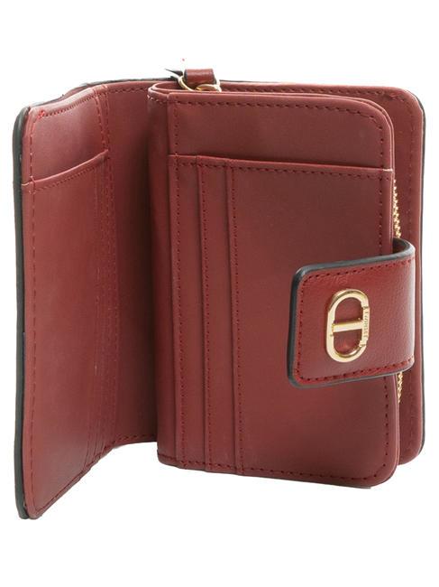 T OVAL Cartera peque&ntilde;a con cremallera alrededor rojo fuego - Carteras Mujer