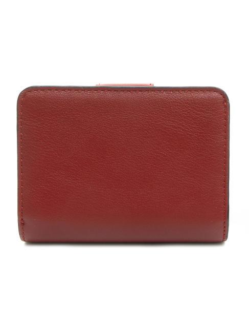 T OVAL Cartera peque&ntilde;a con cremallera alrededor rojo fuego - Carteras Mujer