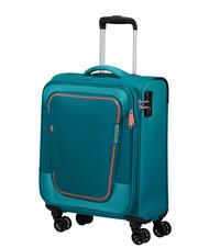 AMERICAN TOURISTER PULSONIC Equipaje de mano inteligente ampliable verde azulado de piedra - Equipaje de mano - 3