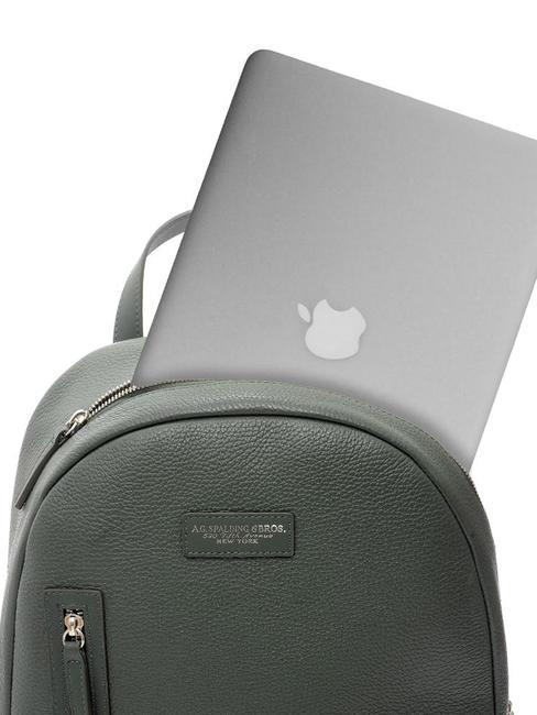 TOURIST Mochila para PC de 15", en cuero bosque verde - Mochilas para port&aacute;til