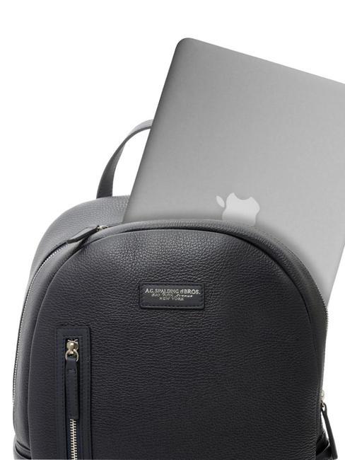 TOURIST Mochila para PC de 15", en cuero negro - Mochilas para port&aacute;til