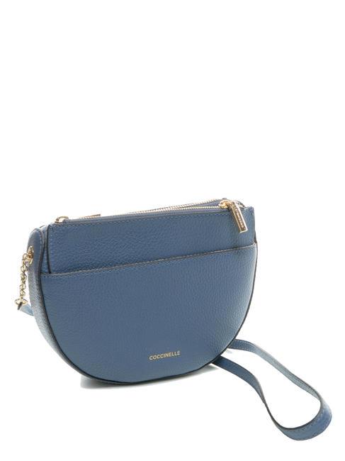KALI Bolso bandolera de piel con bolsito ar&aacute;ndano - Bolsos Mujer