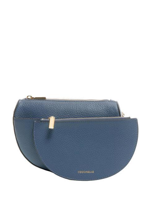 KALI Bolso bandolera de piel con bolsito ar&aacute;ndano - Bolsos Mujer