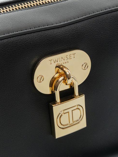 T LOCK Bolsa de hombro negro - Bolsos Mujer