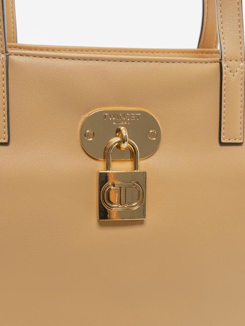 T LOCK Bolsa de hombro marrón nuez - Bolsos Mujer