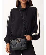 TWINSET LOGO MATELASSE Bolso bandolera peque&ntilde;o negro - Bolsos Mujer - 4