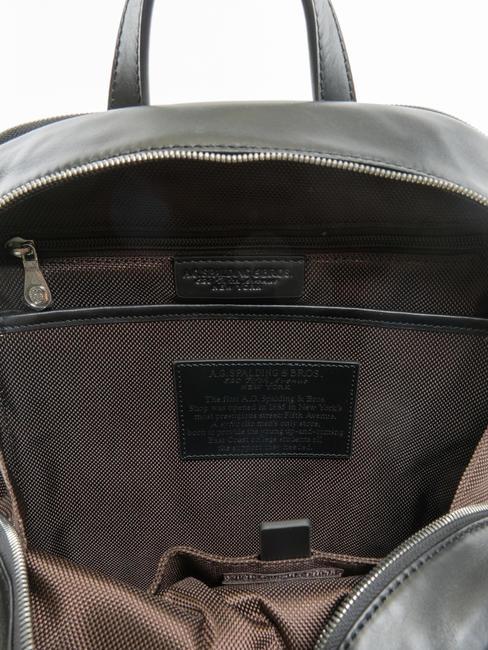 ICONIC NEW YORK Mochila para port&aacute;til de 15", en piel negro - Mochilas para port&aacute;til