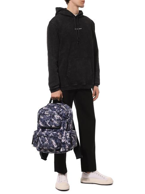 EVIN Mochila de nailon ventilador.mapa de calor azul - Mochilas Escuela & Tiempo Libre