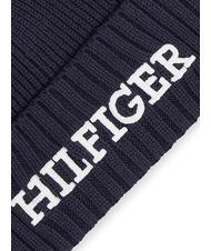 TOMMY HILFIGER MONOTYPE BEANIE Gorro de algod&oacute;n y lana espacio azul - Sombreros - 3