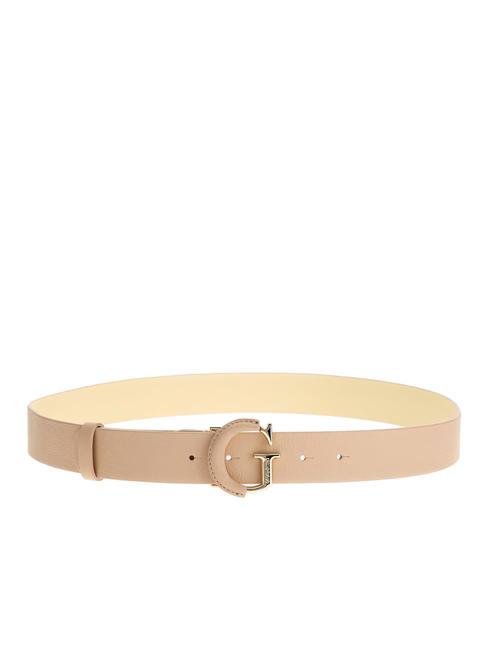G BUCKLE Cintur&oacute;n de piel recortable marfil - Cinturones