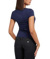 GUESS SCRIPT Camiseta con escritura brillante azul ennegrecido - camiseta - 2