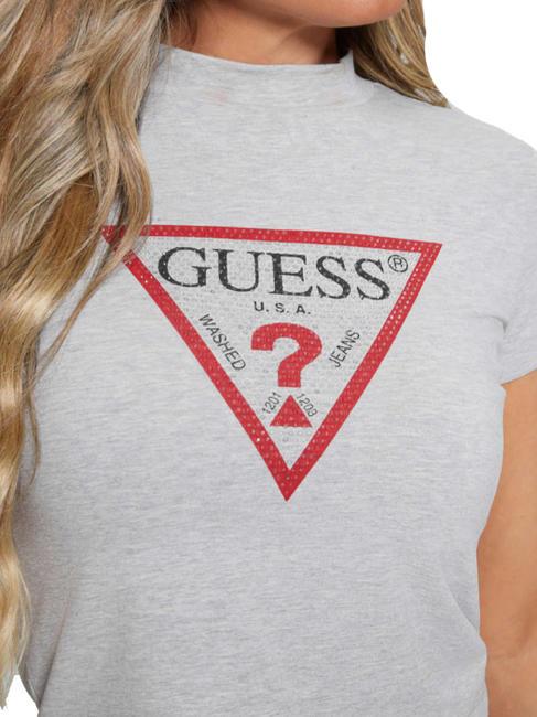 TRIANGLE STRASS Camiseta con tachuelas gris claro melange m - camiseta