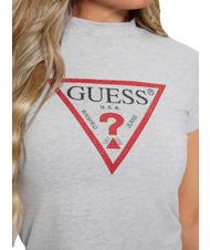 GUESS TRIANGLE STRASS Camiseta con tachuelas gris claro melange m - camiseta - 3