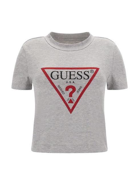 TRIANGLE STRASS Camiseta con tachuelas gris claro melange m - camiseta