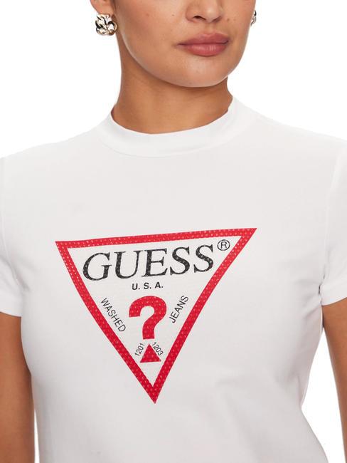 TRIANGLE STRASS Camiseta con tachuelas purwhite - camiseta