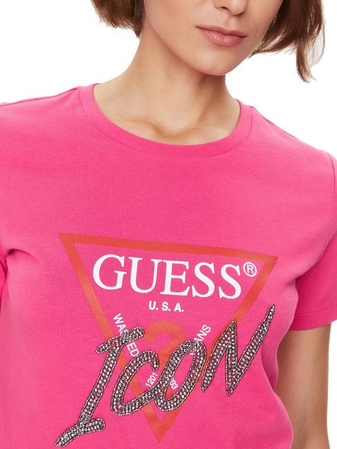 ICON Camiseta con tachuelas ponche rosa - camiseta