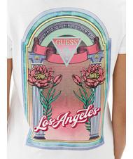 GUESS LOS ANGELES Camiseta con estampado en la espalda flores blancas - camiseta - 4