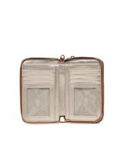 GUESS MERIDIAN Cartera con cremallera alrededor COGNAC - Carteras Mujer - 2