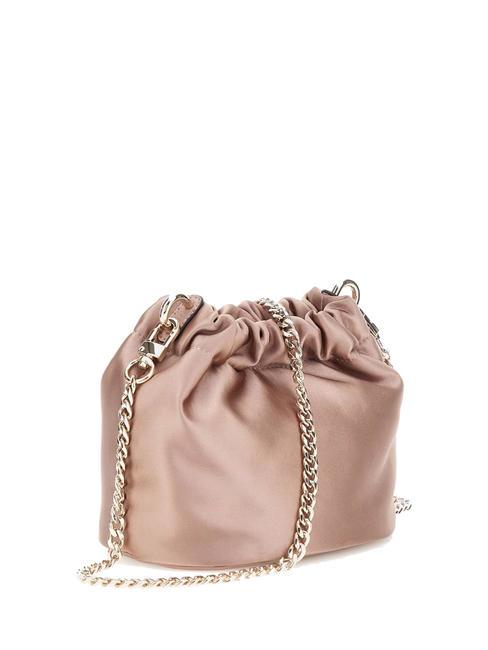 VELINA Bolso tipo bombonera con bandolera de cadena rosa / oro - Bolsos Mujer