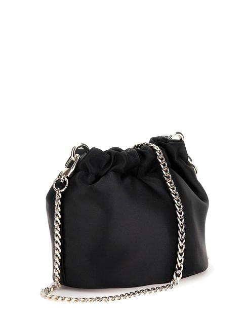 VELINA Bolso tipo bombonera con bandolera de cadena NEGRO - Bolsos Mujer