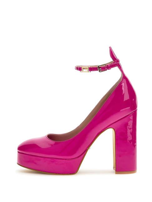 TEMIS Salón de charol con correa fucsia - Zapatos Mujer