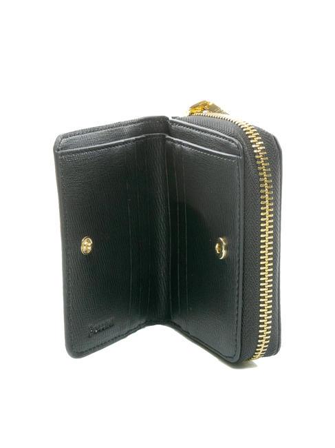GRAINED Cartera peque&ntilde;a con cremallera negro - Carteras Mujer