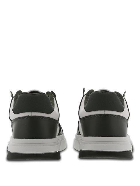 TOMMY JEANS Leather Cupsole Zapatillas de piel verde peltre/crudo - Zapatos Hombre