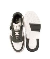 TOMMY HILFIGER TOMMY JEANS Leather Cupsole Zapatillas de piel verde peltre/crudo - Zapatos Hombre - 5