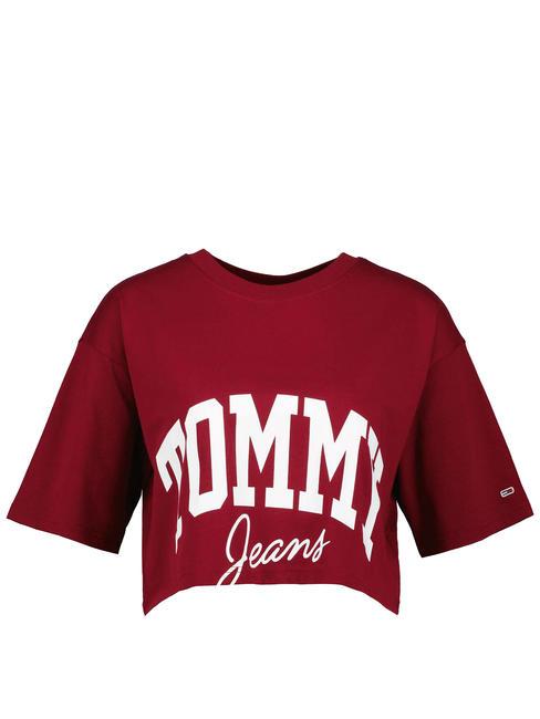 TOMMY JEANS New Varsity Camiseta de algod&oacute;n rojo - camiseta
