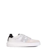 CALVIN KLEIN CK JEANS CHUNKY Zapatillas de piel blanco brillante/blanco crema/ostra m - Zapatos Hombre - 2