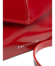 TRUSSARDI SALIS Bolso de mano de piel brillante cereza - Carteras Mujer - 3