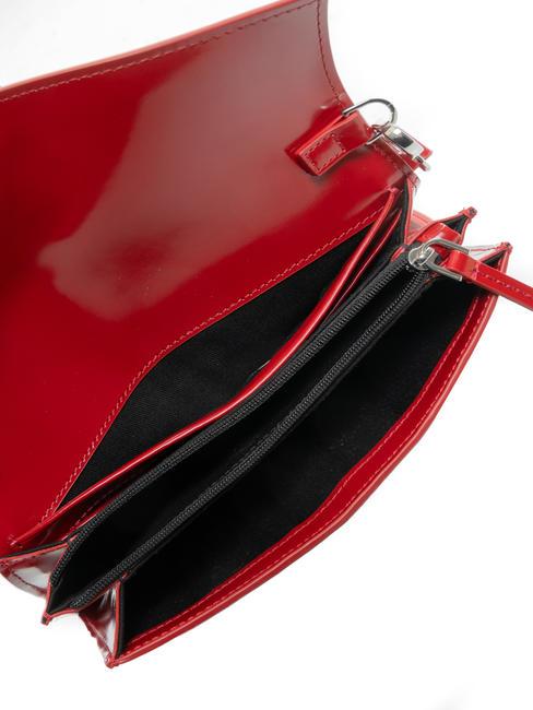 SALIS Bolso de mano de piel brillante cereza - Carteras Mujer