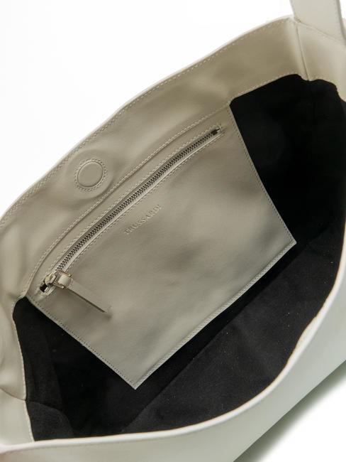 OBELIA Bolso bandolera en piel reciclada blanquecino - Bolsos Mujer