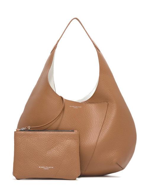 EUFORIA Bolso de piel con bolsita toffee-blanco - Bolsos Mujer
