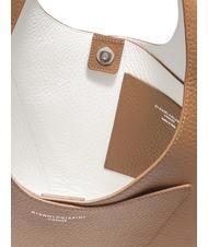 GIANNI CHIARINI EUFORIA Bolso de piel con bolsita toffee-blanco - Bolsos Mujer - 5