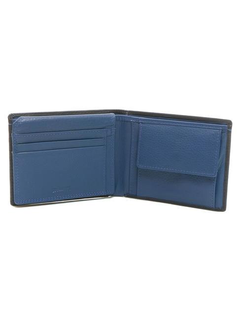 COLOR WALLET Cartera de piel, con monedero. negro/azul marino - Carteras Hombre