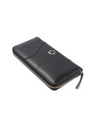 TRUSSARDI YUMA Cartera grande con cremallera alrededor NEGRO - Carteras Mujer - 4