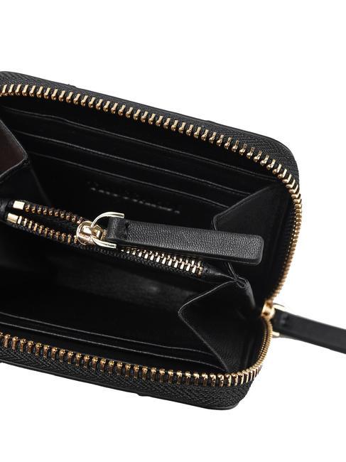 YUMA Cartera peque&ntilde;a de piel con cremallera NEGRO - Carteras Mujer