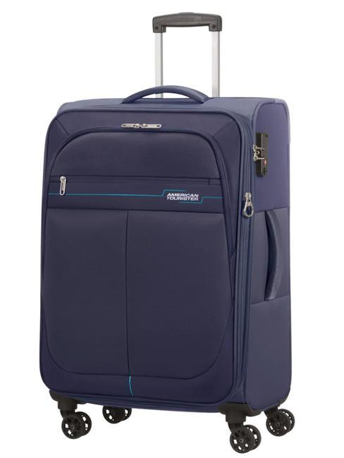 DEEP DIVE Set de 3 carros: cabina, mediano y grande ampliables Azul marino - Set Trolley