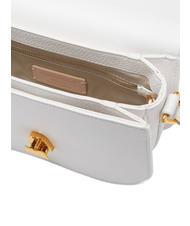 COCCINELLE DEW Bolso bandolera de piel martillada blanco brillante - Bolsos Mujer - 5