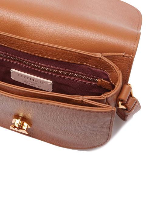 DEW Bolso bandolera de piel martillada CUIR - Bolsos Mujer
