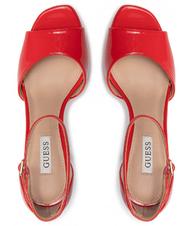 GUESS CAMPIONARIO - ALDEN2 D&Eacute;COLLET&Eacute; ROJO - Zapatos Mujer - 4