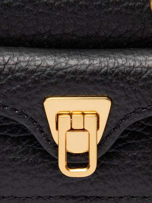 BEAT SOFT Clutch / monedero de cuero negro - Carteras Mujer