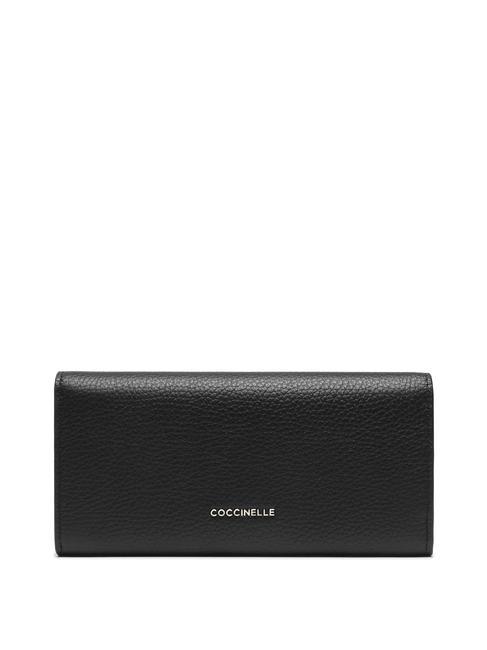 NEOFIRENZE SOFT  Cartera continental en piel. negro - Carteras Mujer