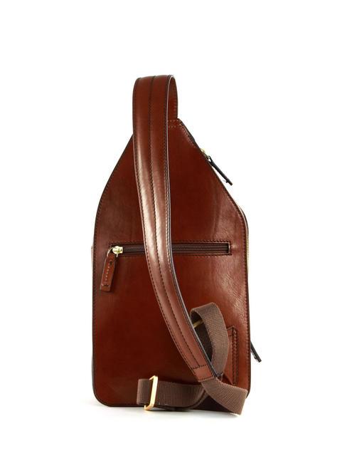 STORY UOMO Mochila de un solo hombro en piel BROWN - Mochilas Escuela & Tiempo Libre